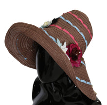 Load image into Gallery viewer, Dolce & Gabbana Elegant Floppy Straw Hat with Floral Accents