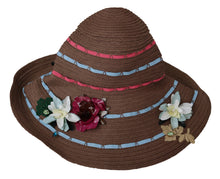 Load image into Gallery viewer, Dolce & Gabbana Elegant Floppy Straw Hat with Floral Accents