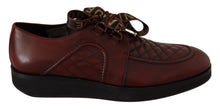 Load image into Gallery viewer, Dolce & Gabbana Elegant Bordeaux Derby Leather Shoes