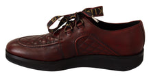 Load image into Gallery viewer, Dolce & Gabbana Elegant Bordeaux Derby Leather Shoes