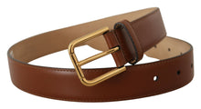 Load image into Gallery viewer, Dolce & Gabbana Elegant Leather Belt with Engraved Buckle