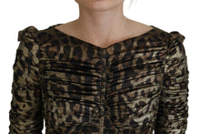 Load image into Gallery viewer, Dolce & Gabbana Elegant Leopard Print Midi Bodycon Dress