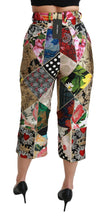 Load image into Gallery viewer, Dolce & Gabbana Elegant High Waist Cropped Silk Blend Trousers