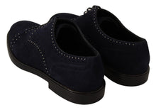 Load image into Gallery viewer, Dolce & Gabbana Elegant Suede Derby Shoes with Silver Studs