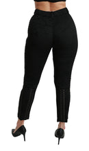 Load image into Gallery viewer, Dolce & Gabbana Elegant High Waist Skinny Black Brocade Pants