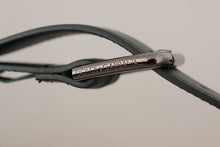 Load image into Gallery viewer, Dolce & Gabbana Elegant Dark Green Leather Belt with Logo Buckle