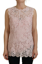Load image into Gallery viewer, Dolce & Gabbana Elegant Sheer Lace Sleeveless Blouse in Pink