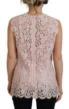 Load image into Gallery viewer, Dolce & Gabbana Elegant Sheer Lace Sleeveless Blouse in Pink