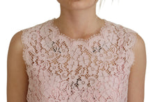 Load image into Gallery viewer, Dolce & Gabbana Elegant Sheer Lace Sleeveless Blouse in Pink