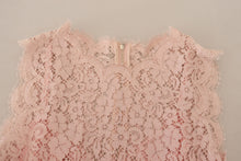 Load image into Gallery viewer, Dolce & Gabbana Elegant Sheer Lace Sleeveless Blouse in Pink