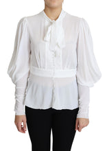Load image into Gallery viewer, Dolce & Gabbana Elegant Snow-White Viscose Blouse
