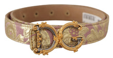 Load image into Gallery viewer, Dolce & Gabbana Chic Gold and Pink Leather Belt