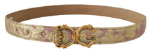 Load image into Gallery viewer, Dolce & Gabbana Chic Gold and Pink Leather Belt