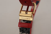 Load image into Gallery viewer, Dolce & Gabbana Chic Multicolor Leather Belt with Engraved Buckle