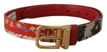Load image into Gallery viewer, Dolce & Gabbana Chic Multicolor Leather Belt with Engraved Buckle