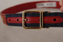 Load image into Gallery viewer, Dolce & Gabbana Chic Multicolor Leather Belt with Engraved Buckle