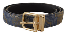 Load image into Gallery viewer, Dolce & Gabbana Elegant Navy Blue Leather Belt