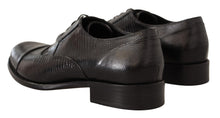 Load image into Gallery viewer, Dolce & Gabbana Elegant Black Lizard Skin Derby Shoes