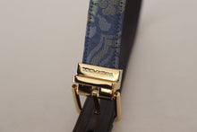 Load image into Gallery viewer, Dolce & Gabbana Elegant Navy Blue Leather Belt