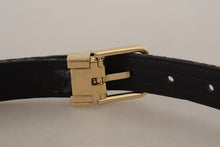 Load image into Gallery viewer, Dolce & Gabbana Elegant Navy Blue Leather Belt