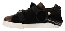 Load image into Gallery viewer, Dolce & Gabbana Shearling-Trimmed Leather Sneakers
