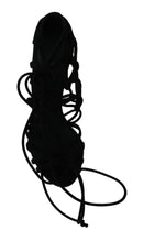 Load image into Gallery viewer, Dolce & Gabbana Elegant Black Suede Stiletto Ankle Strap Sandals