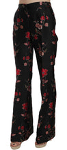 Load image into Gallery viewer, Dolce & Gabbana Elegant Floral Print Boot Cut Trousers