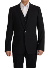 Load image into Gallery viewer, Dolce & Gabbana Elegant Black Martini Blazer and Vest Ensemble