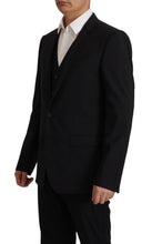 Load image into Gallery viewer, Dolce & Gabbana Elegant Black Martini Blazer and Vest Ensemble