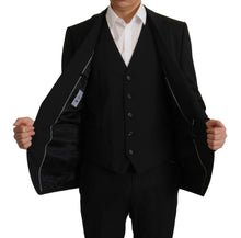 Load image into Gallery viewer, Dolce & Gabbana Elegant Black Martini Blazer and Vest Ensemble