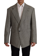 Load image into Gallery viewer, Dolce & Gabbana Elegant Gray Checkered Wool Blazer