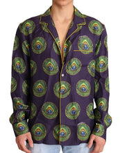 Load image into Gallery viewer, Dolce & Gabbana Exquisite Silk Casual Men's Shirt in Purple and Green