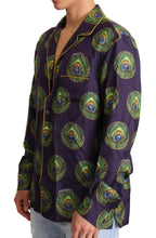 Load image into Gallery viewer, Dolce & Gabbana Exquisite Silk Casual Men's Shirt in Purple and Green