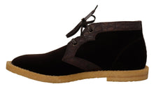 Load image into Gallery viewer, Dolce & Gabbana Exotic Caiman Leather Ankle Boots in Brown