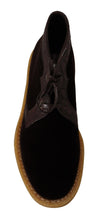 Load image into Gallery viewer, Dolce & Gabbana Exotic Caiman Leather Ankle Boots in Brown