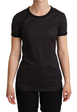 Load image into Gallery viewer, Dolce & Gabbana Polka Dotted Black Short Sleeve Crewneck Top