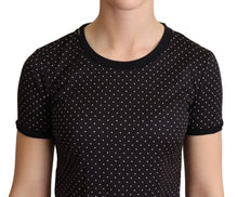 Load image into Gallery viewer, Dolce & Gabbana Polka Dotted Black Short Sleeve Crewneck Top