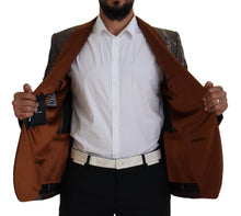 Load image into Gallery viewer, Dolce & Gabbana Bronze Monkey Print Silk Slim Jacket Blazer