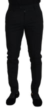 Load image into Gallery viewer, Dolce & Gabbana Black Polyester Chino Formal Pants
