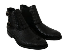 Load image into Gallery viewer, Dolce & Gabbana Elegant Derby Brogue Boots in Exotic Leather