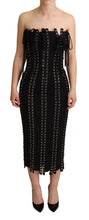 Load image into Gallery viewer, Dolce & Gabbana Elegant Sleeveless Lace-Up Midi Dress