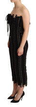 Load image into Gallery viewer, Dolce & Gabbana Elegant Sleeveless Lace-Up Midi Dress