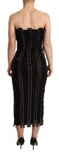 Load image into Gallery viewer, Dolce & Gabbana Elegant Sleeveless Lace-Up Midi Dress