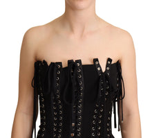 Load image into Gallery viewer, Dolce & Gabbana Elegant Sleeveless Lace-Up Midi Dress