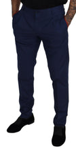 Load image into Gallery viewer, Dolce & Gabbana Blue Cotton Chino Formal Pants