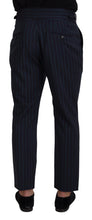 Load image into Gallery viewer, Dolce & Gabbana Blue Striped Men Formal Pants