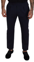 Load image into Gallery viewer, Dolce & Gabbana Blue Striped Men Formal Pants