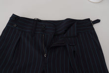 Load image into Gallery viewer, Dolce & Gabbana Blue Striped Men Formal Pants