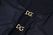 Load image into Gallery viewer, Dolce & Gabbana Elegant Black 3/4 Sleeve Top with Gold Detailing