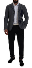 Load image into Gallery viewer, Dolce & Gabbana Gray Wool Roses Slim Fit Jacket Blazer